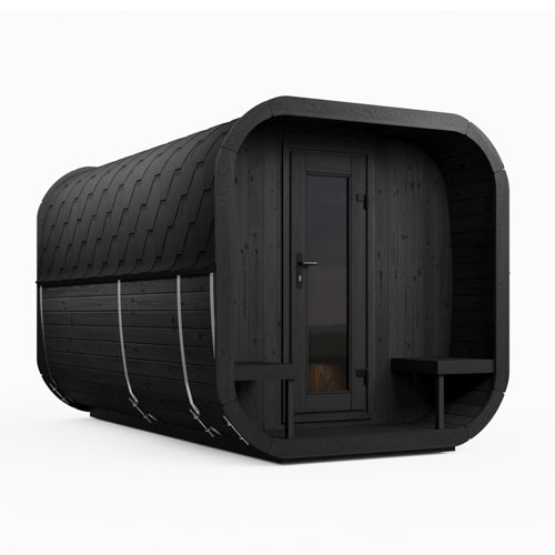 SaunaLife Model CL12GCPB Cube Luxury Series Outdoor Home Sauna Suite