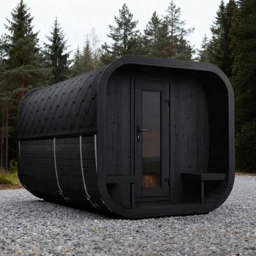 SaunaLife Model CL12GCPB Cube Luxury Series Outdoor Home Sauna Suite - image 5