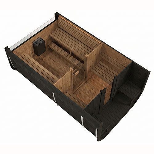 SaunaLife Model CL12GCPB Cube Luxury Series Outdoor Home Sauna Suite - image 4
