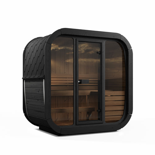 SaunaLife Model CL4GB Cube Luxury Series Outdoor Home Sauna Kit, DIY