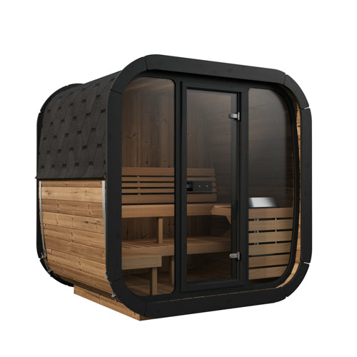 SaunaLife Model CL5G Cube Luxury Series Outdoor Home Sauna Kit