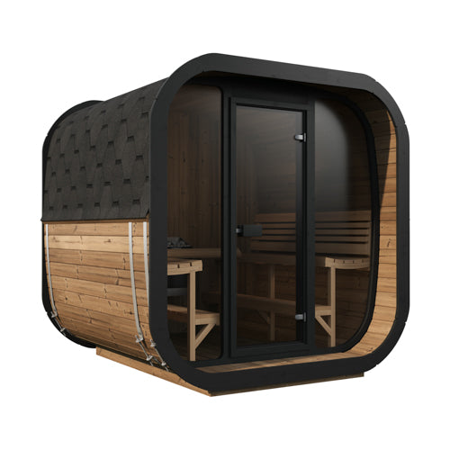 SaunaLife Model CL7G Cube Luxury Series Outdoor Home Sauna Kit