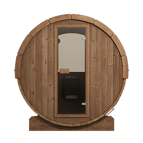 SaunaLife Model E6W Ergo Series Outdoor Sauna Barrel Kit, Rear Window - image 3