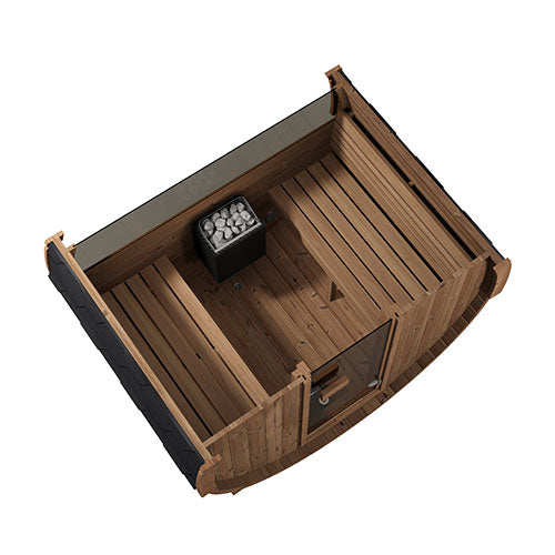 SaunaLife Model E6W Ergo Series Outdoor Sauna Barrel Kit, Rear Window - image 6
