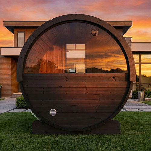 SaunaLife Model E6WB Ergo Series Outdoor Sauna Barrel Kit - image 2