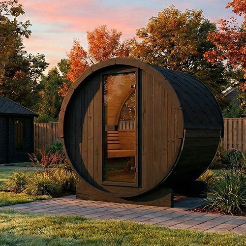SaunaLife Model E6WB Ergo Series Outdoor Sauna Barrel Kit - image 7
