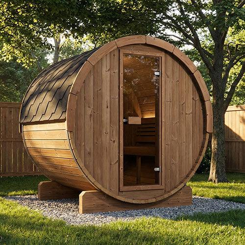 SaunaLife Model E7 Ergo Series Outdoor Sauna Barrel Kit - image 2
