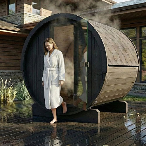 SaunaLife Model E7B Ergo Series Outdoor Sauna Barrel Kit, DIY - image 7