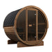 SaunaLife Model E7G Ergo Series Outdoor Sauna Barrel Kit, Glass Front