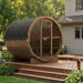 SaunaLife Model E7G Ergo Series Outdoor Sauna Barrel Kit, Glass Front - image 2