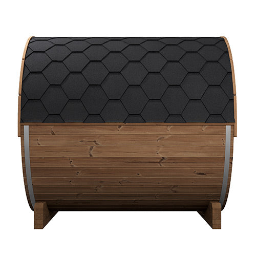SaunaLife Model E8G Ergo Series Outdoor Sauna Barrel Kit, Glass Front - image 5