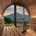 SaunaLife Model E8G Ergo Series Outdoor Sauna Barrel Kit, Glass Front - image 7