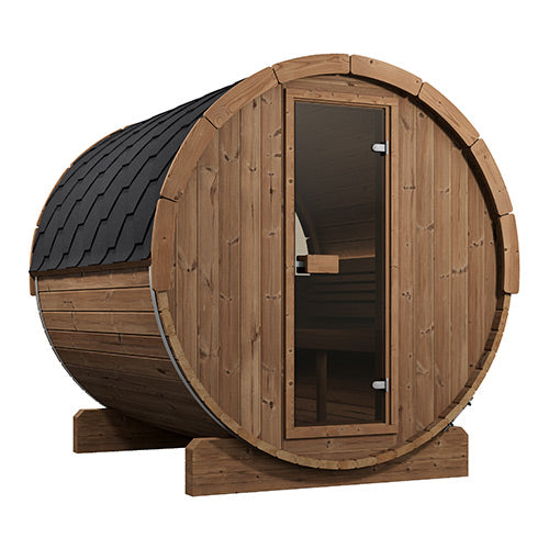 SaunaLife Model E8W Ergo Series Outdoor Sauna Barrel Kit, Rear Window