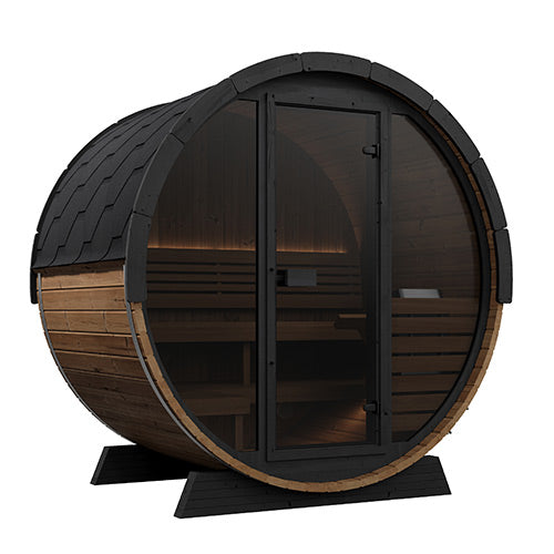 SaunaLife Model EE6G Ergo Elegance Series Outdoor Sauna Barrel Kit