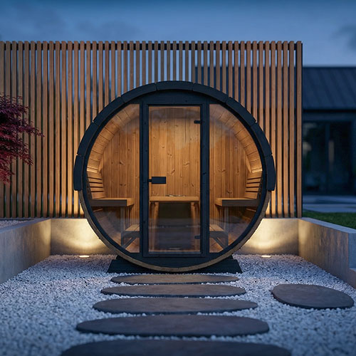 SaunaLife Model EE8G Ergo Elegance Series Outdoor Sauna Barrel Kit - image 8