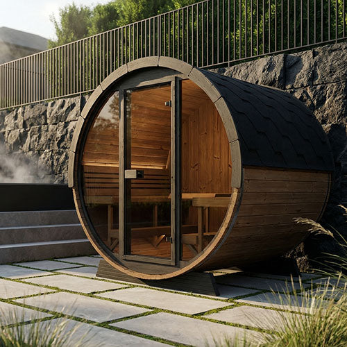 SaunaLife Model EE8G Ergo Elegance Series Outdoor Sauna Barrel Kit - image 9