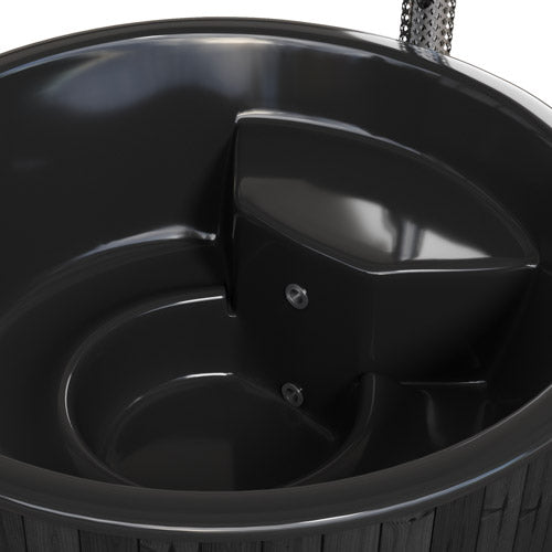 SaunaLife Model S6B Soak Series Home Wood-Burning Hot Tub, Black - image 3