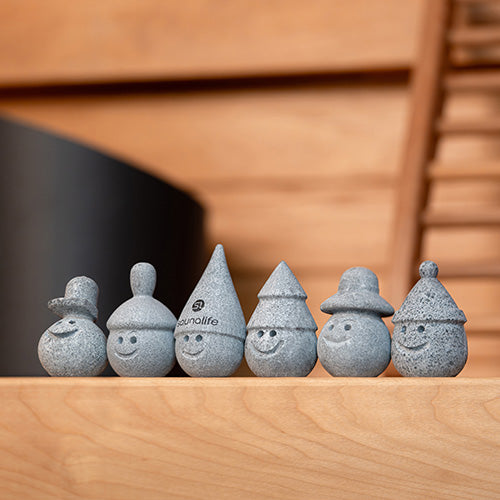 SaunaLife Stoney and Friends Sauna Gnomes, Carved Soapstone, Set of 6 - image 4