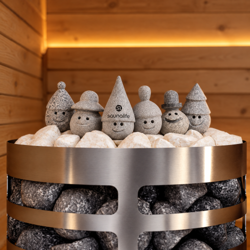 SaunaLife Stoney and Friends Sauna Gnomes, Carved Soapstone, Set of 6 - image 2
