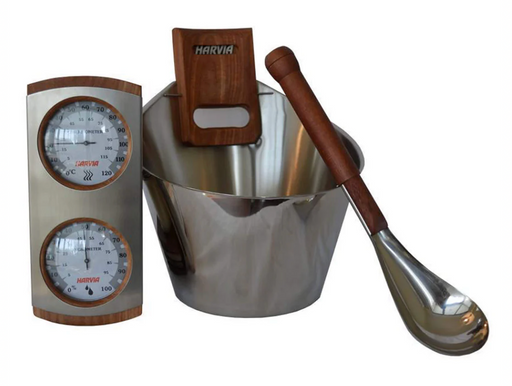 Finnish Sauna Builders Harvia Steel Accessories Set Stainless Steel - Finnish Sauna Builders — exterior view