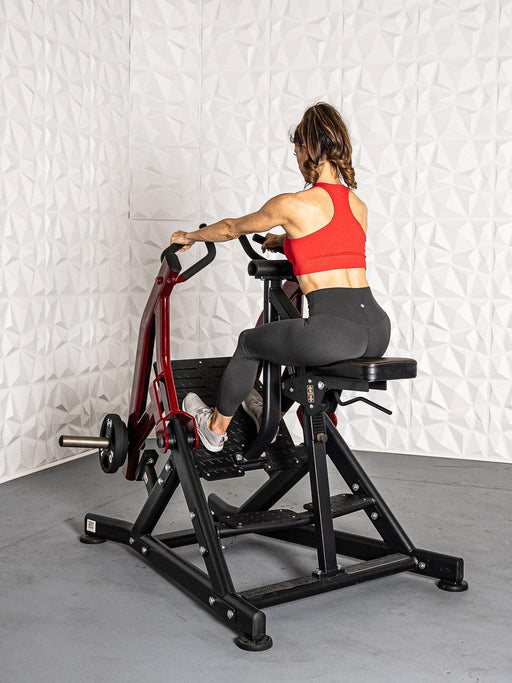 Muscle D Fitness Pro Strength Seated Row - Commercial Grade - Plate Loaded - Iso-Lateral Training — front view