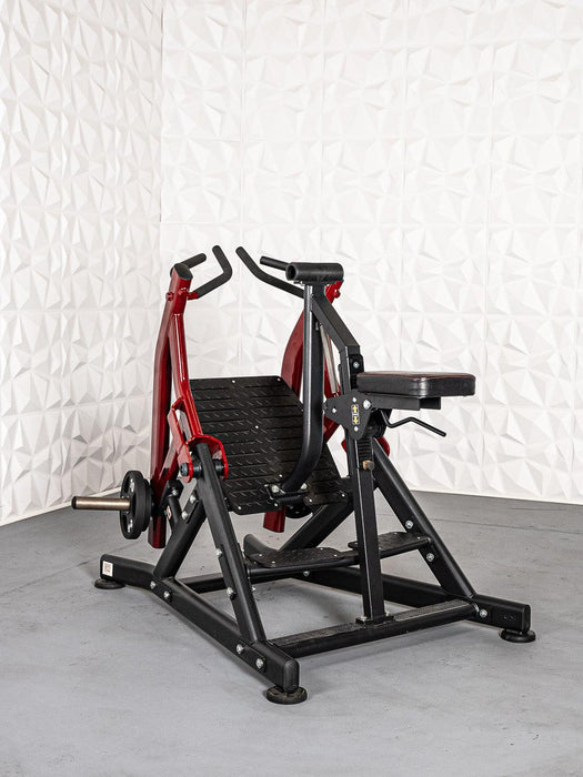 Muscle D Fitness Pro Strength Seated Row - Commercial Grade - Plate Loaded - Iso-Lateral Training — grip and contact surface