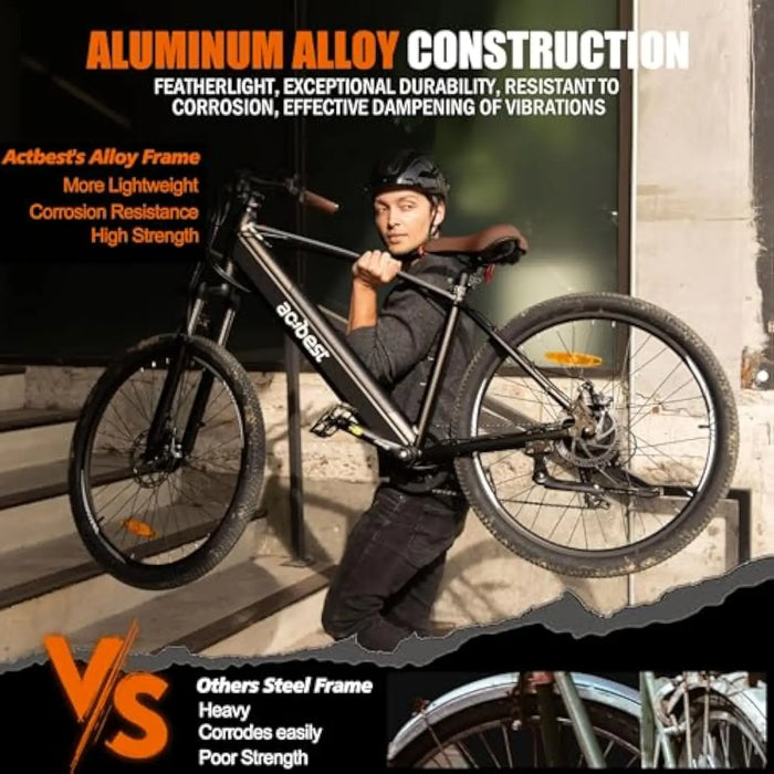 Core Electric Bike for Adults -468Wh Removable Built in Battery, Peak 750W Brushless Motor Mountain Ebike, 26X2.1 Tire Step Ove