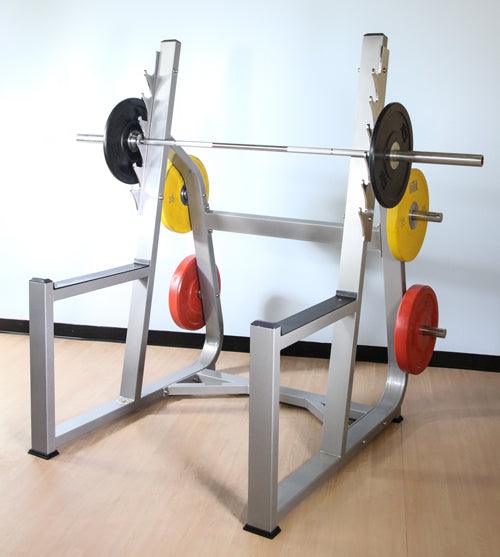 Muscle D Fitness Commercial Squat Rack - Muscle D Fitness - Weight Storage - Black / Silver — weight load capacity