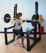 Muscle D Fitness Commercial Squat Rack - Muscle D Fitness - Weight Storage - Black / Silver — front view
