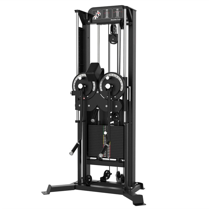 Muscle D Fitness Excel Multi-Flight Trainer - Adjustable height - Selectorized Shoulder / Chest Machine — front view