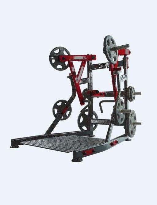 Muscle D Fitness Pro Strength Single Arm Row - Standing - Premium - Adjustable - Plate Loaded - Back Workout — front view