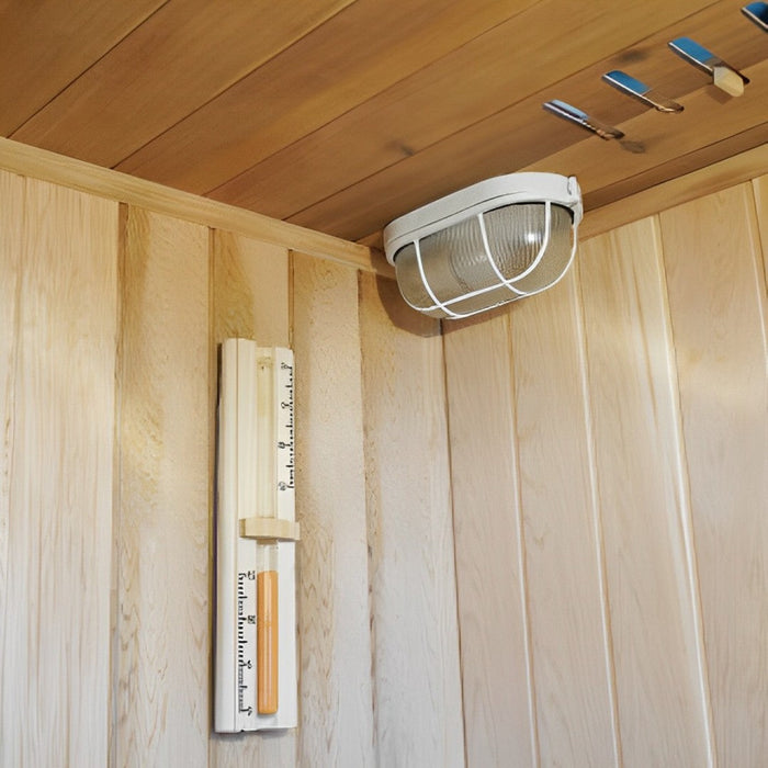 Sunray Charleston 4-Person Indoor Traditional Sauna Double Bench HL400TN — close-up feature