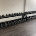 Muscle D Fitness Sweet 2-Tier Dumbbell Rack — full setup angle