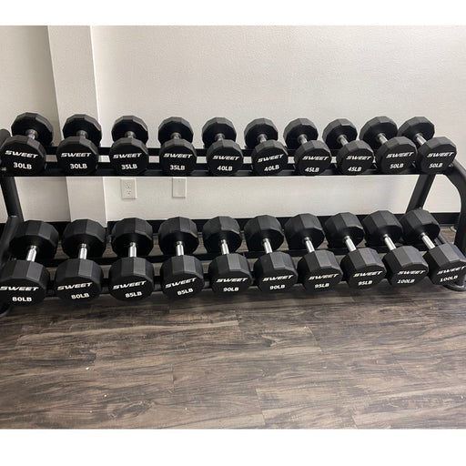 Muscle D Fitness Sweet Dumbbell Set 5-100 lb (Rack sold seperately) — weight load capacity