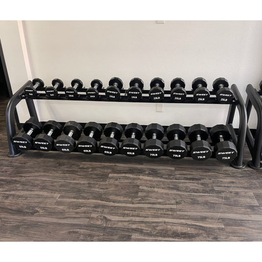 Muscle D Fitness Sweet Dumbbell Set 5-100 lb (Rack sold seperately) — front view