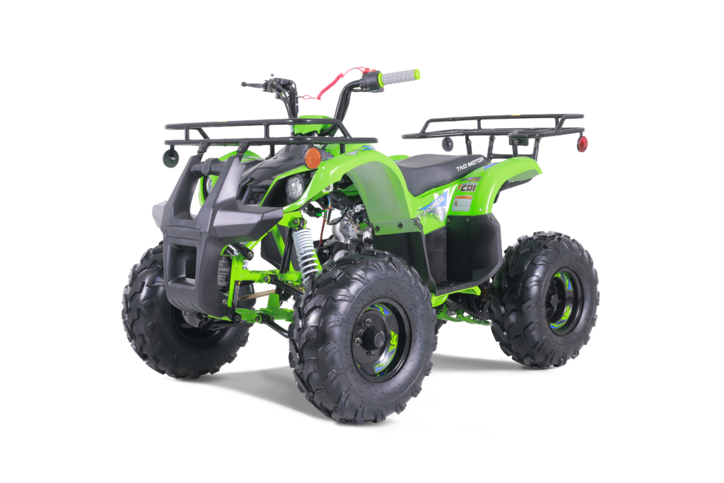 Tao Motor T Force T125, Mid Size ATV, Adjustable Shocks,  Electric Start,  Remote Engine Kill, 107 cc, Larger Sprocket, Automatic with Reverse