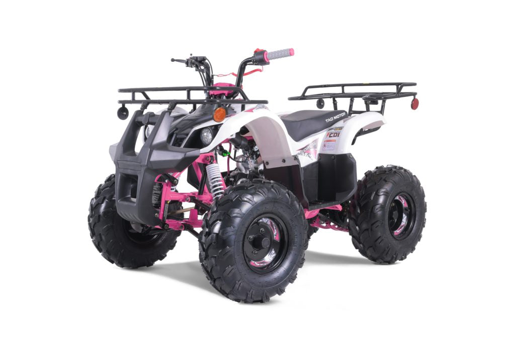 Tao Motor T Force T125, Mid Size ATV, Adjustable Shocks,  Electric Start,  Remote Engine Kill, 107 cc, Larger Sprocket, Automatic with Reverse