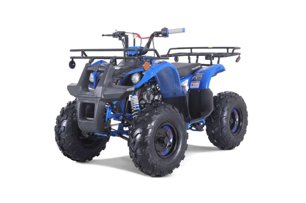 Tao Motor T Force T125, Mid Size ATV, Adjustable Shocks,  Electric Start,  Remote Engine Kill, 107 cc, Larger Sprocket, Automatic with Reverse