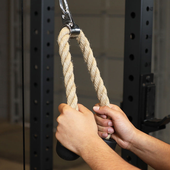 Body Solid Natural Fiber Triceps Rope TR30 angle view