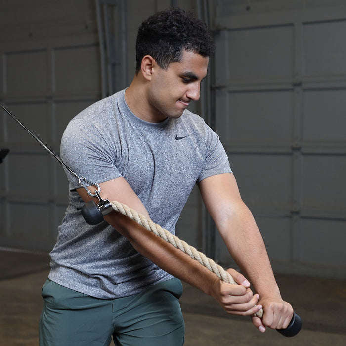 Body Solid Natural Fiber Triceps Rope TR30 side view