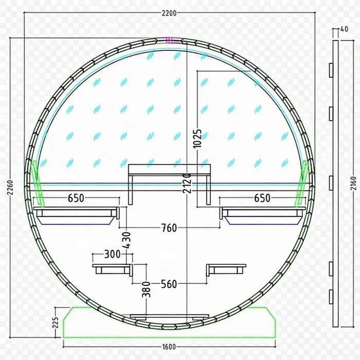 Finnish Sauna Builders Tampere Finnish Barrel Sauna with WiFi Heater - Finnish Sauna Builders — additional view 20