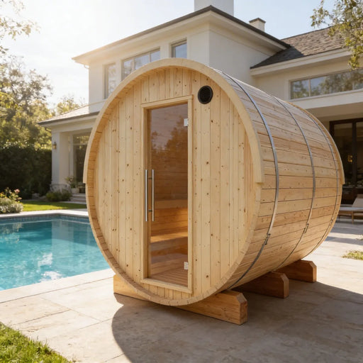 Finnish Sauna Builders Tampere Barrel Sauna - Traditional with WiFi Heater