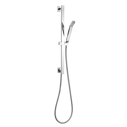 ThermaSol Square Hand Shower Kit Shower Rail w/Hose and Wand, Square