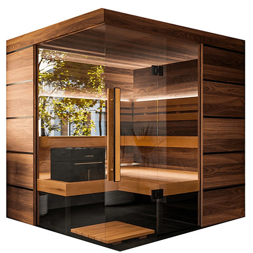 ThermaSol Astra Sauna Cabin Indoor Sauna Kit, Semi-Panoramic Glass