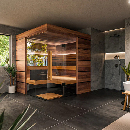ThermaSol Astra Sauna Cabin Indoor Sauna Kit, Semi-Panoramic Glass - image 2