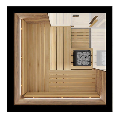ThermaSol Astra Sauna Cabin Indoor Sauna Kit, Semi-Panoramic Glass - image 3