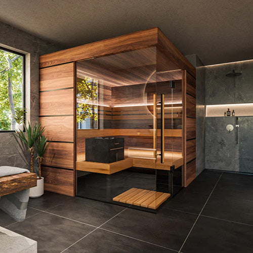 ThermaSol Astra Sauna Cabin Indoor Sauna Kit, Semi-Panoramic Glass - image 4