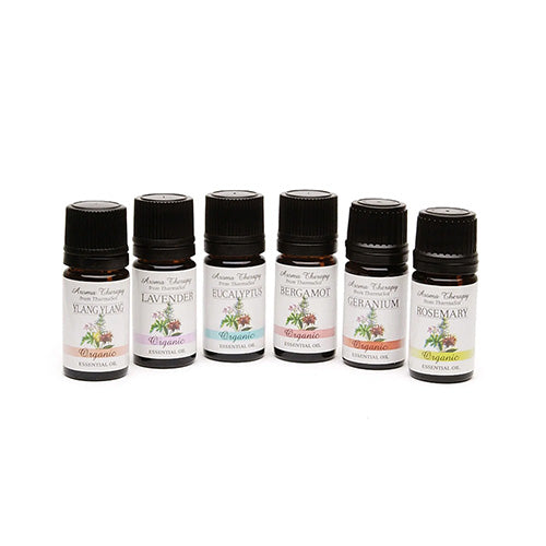 ThermaSol Essential Oils 6 Pack Aromatherapy, 100% Organic, 5ml