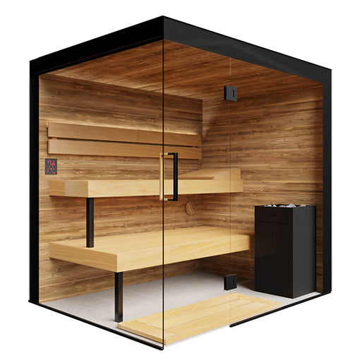 ThermaSol Lumaria Sauna Cabin Indoor Sauna Kit, Front/Side Glass