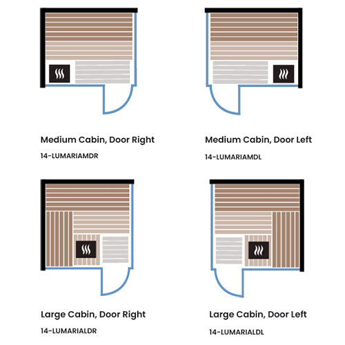 ThermaSol Lumaria Sauna Cabin Indoor Sauna Kit, Front/Side Glass - image 3